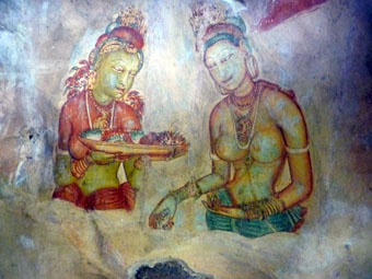 fresco maidens of Sigiriya