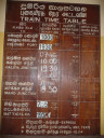 Train Timetable at Trincomalee
