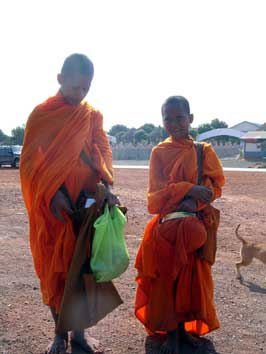 Cambodia's monks in the rest stop