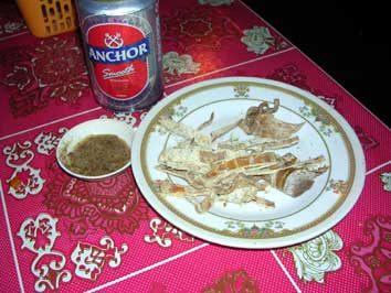 local beer and dry squid