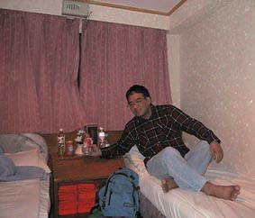 in the cabin