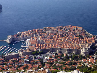 The view of Dubrovnik from Mount Srd