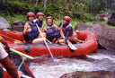 White water rafting on Telaga Waja River