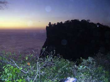 The sunset view from Uluwatu Temple