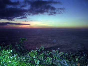 The sunset view from Uluwatu Temple