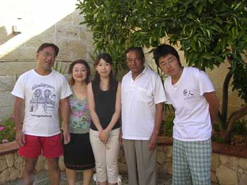 photo at courtyard of Sato's house