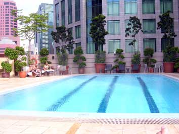 M Hotel's outdoor pool