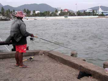 locals at the fishing pier