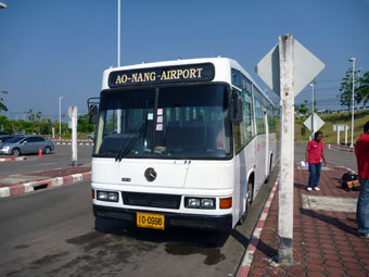 connection shuttle bus to Ao Nang