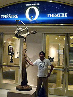 in front of O Theatre in Bellagio