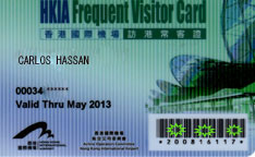 Hong Kong International Airport Frequent Visitor Card