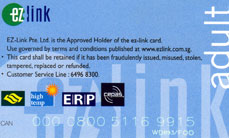 Singapore EZ Link Card