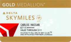 Delta Skymiles Gold Medallion Card