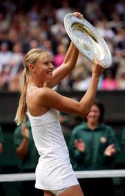 Sharapova victorious at Wimbledon.